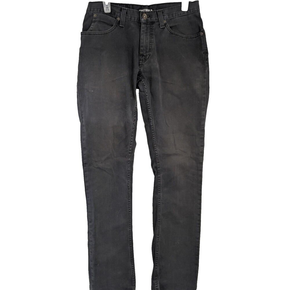 Freeworld Jeans Men’s 30 Night Train Black Dark Wash Denim Mid Rise Straight Fit